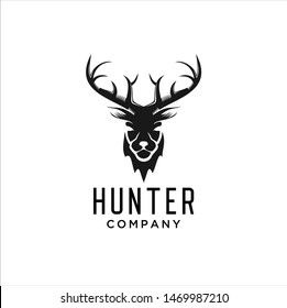 Antler Hunting Logo Design Inspiration Stock Vector (Royalty Free ...