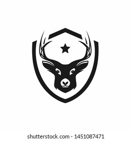 Antler / Hunting logo design vector illustration