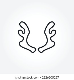 antler isolated vector line icon.