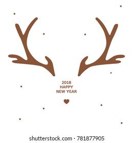 antler new year card template