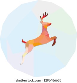 antler polygonal design illustration