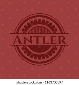 Antler red icon or emblem