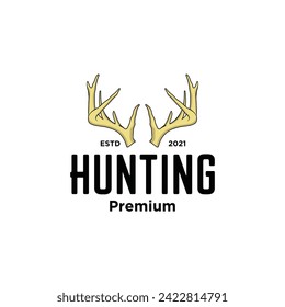 antler vector, Hunting logo design inspiration