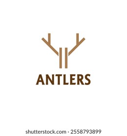 Antler Vector logo or a bare tree icon wilderness modern looking abstract logotype