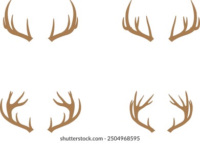 Antler vector set, Deer horn logo vector set