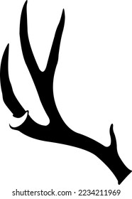 antler white tail deer  vector for outdoor logo company