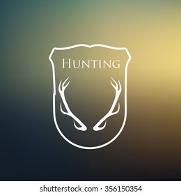 Antlers, hunting icon/sign vector