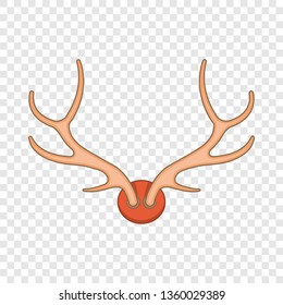 Antlers icon in cartoon style on a background for any web design 