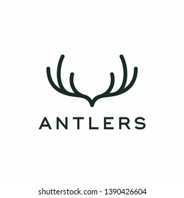 Antlers logo design concept. Universal antlers logo.