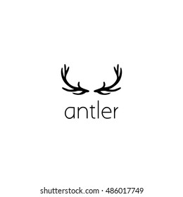 antlers logo graphic design concept. Editable antlers element, can be used as logotype, icon, template in web and print 