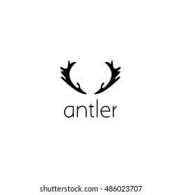 antlers logo graphic design concept. Editable antlers element, can be used as logotype, icon, template in web and print 
