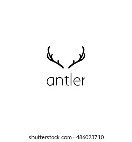 antlers logo graphic design concept. Editable antlers element, can be used as logotype, icon, template in web and print 