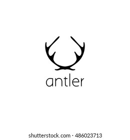antlers logo graphic design concept. Editable antlers element, can be used as logotype, icon, template in web and print 