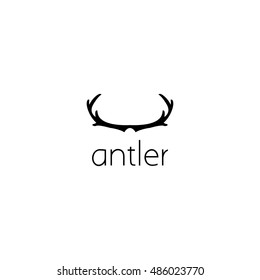 antlers logo graphic design concept. Editable antlers element, can be used as logotype, icon, template in web and print 