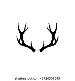 Projeto plano de vetor de silhueta de antles sobre fundo branco.