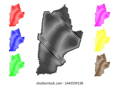 Antofagasta Region (Republic of Chile, Administrative divisions of Chile) map vector illustration, scribble sketch Antofagasta map