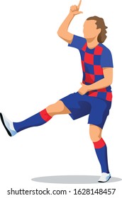 Antoine Griezmann Vector Isolated Illustration. Barcelona