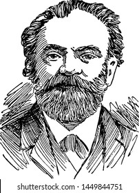 Antonin Dvorak, vintage engraved illustration