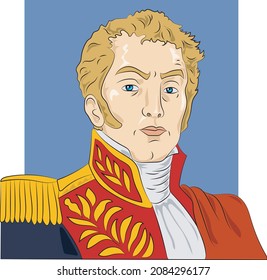 Antonio Nariño vector portrait full color