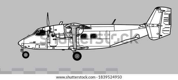 Antonov An28 Cash Pzl M28 Skytruck Stock Vector Royalty Free 1839524950