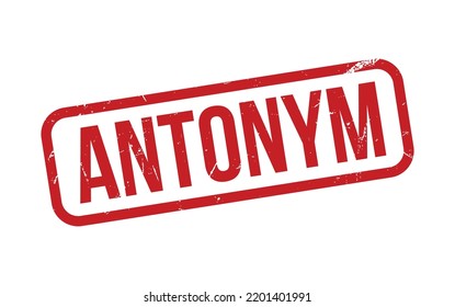 Antonym Rubber Stamp Seal Vector