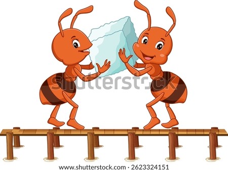 Ants borrow sugar in the kitchen