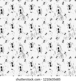 ants group isolated on white background. Seamless vector illustration eps10