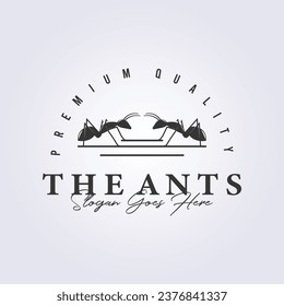 the ants logo, couple ant icon symbol vector illustration design