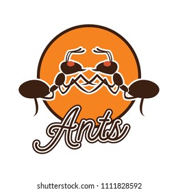 ants logo, vector illustration