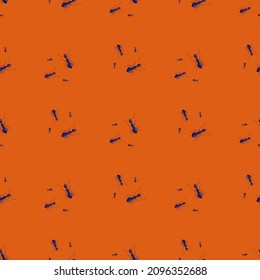 Ameisen nahtloses Muster. Insekten auf buntem Hintergrund. Vektorgrafik für Stoffdrucke, Stoffe, Banner, Hintergründe und Wallpaper.