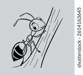 Ants are small, social insects belonging to the family Formidable. They have six legs, segmented bodies (head, thorax, and abdomen), and elbowed antennae. Most ants are black, brown, or red