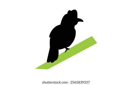 Antshrike Bird Silhouette Design  And Vector Illustration. 