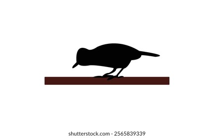 Antshrike Bird Silhouette Design  And Vector Illustration. 