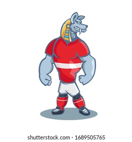 Anubis cartoon mascot design illustration