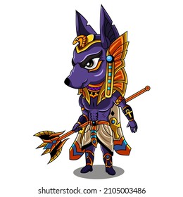 Anubis chibi mascot logo design