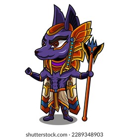 Anubis chibi mascot logo design