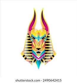 Anubis dog logo design from ancient Egypt with a vector design concept