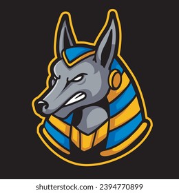 anubis e sport logo with a serious look
