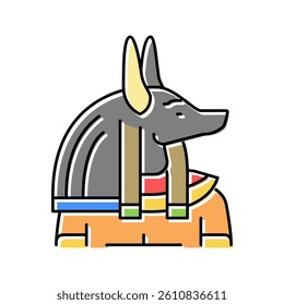 anubis egypt color icon vector. anubis egypt sign. isolated symbol illustration