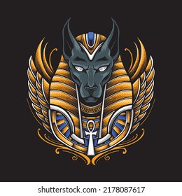 anubis egypt vector logo illustration