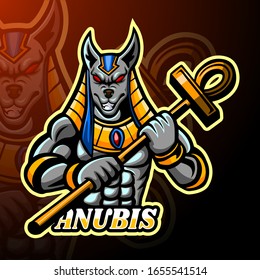 Anubis esport logo mascot design