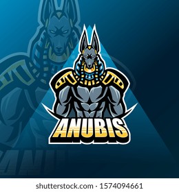 Anubis esport mascot logo design