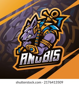 Anubis esport mascot logo design