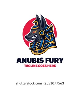 Anubis Fury Maskottchen Cartoon Logo