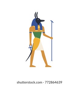 Anubis God Death Egyptian Ancient Culture Stock Vector (Royalty Free ...