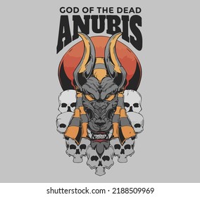 Anubis God Of Death Vector Print