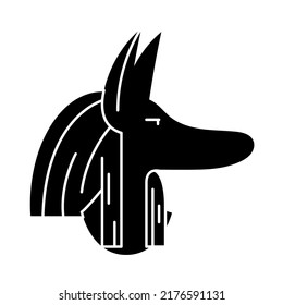 Anubis God Icon On White Background