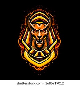 Ilustración vectorial anubis