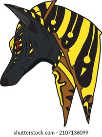 Anubis Head Hand Drawn Style For Tshirt Logo Etc Vector Illustration