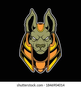 anubis head logo for commercial use